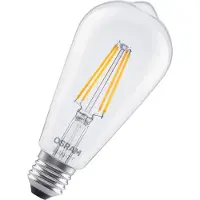 Osram Ampoule LED SMART+ MATTER, forme classique "filament", compatible avec Matter, compatible avec les assistants vocaux, variateur intégré, culot Edison, verre transparent, 6 W, 806 lm, 2700 K