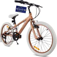 Sun baby Vélo enfant Vélo garçon 20 pouces avec dérailleurs 6 vitesses Shimano RevoShift Verdant Rowan Cappuccino