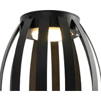 QAZQA Ensemble de 2 lampes de table d'extérieur noires à 3 niveaux de luminosité, solaires et rechargeables - Sheldon