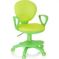Hjh OFFICE Chaise Pour Enfant / Siège De Bureau Pour Enfant Kid Colour Tissu Vert Hjh Office