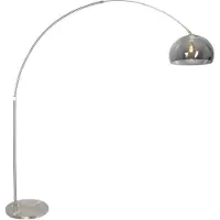 Steinhauer Lampe à arc Gramineus en acier avec verre fumé