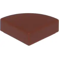 LEGO 1x1 Carreaux coin rond 25269 - 100 pièces rouge-brun