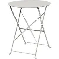 Bolero Table de patio ronde pliante , gris acier, 60 cm