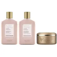 Alfaparf Milano Alfaparf Keratin Therapy Lisse Design Shampooing d'entretien 250 ml + Après-shampooing 250 ml + Wella SP Luxe Oil Masque réparateur à la kératine 150 ml
