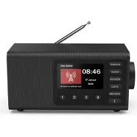 Hama Digitalradio DR1001BT, FM/DAB/DAB+/Bluetooth RX, Radiowecker, Schwarz (00054296)