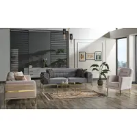 AEA Ensemble de canapés exclusifs 3+3+1 3pcs 2x canapé fauteuil relax Ensemble luxueux