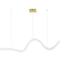 Nova Luce PERLA LED Suspension or 98W blanc chaud 167x42x200cm dimmable 9695601