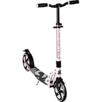 360° degrees SIX DEGREES Aluminium Scooter avec mécanisme de pliage et béquille, 205 mm, hauteur réglable, GS-approuvé, rose, VAINQUEUR DU TEST