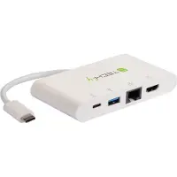 Techly USB-C to 4K HDMI Gigabit RJ45 USB-A USB-C PD 60W Adapter
