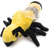 Onwomania Peluche Tissu Animal Guêpe Abeille Insecte 22 cm