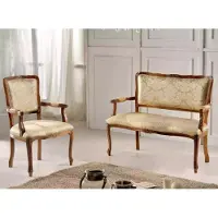 Xl Moebel Gmbh Groupe de sièges classique Ensemble de sièges de luxe textile Banquette Chaises Accoudoirs