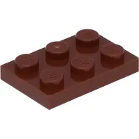 LEGO 2x3 plaques 3021 - 250 pièces marron