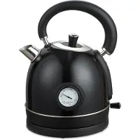 Moa Bouilloire Retro - 2200 watts - 1,8 litres - acier inoxydable - sans BPA - électrique - noir - EK3TB