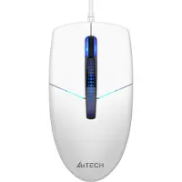A4Tech N-530S, souris de bureau rétro-éclairée, 1200 DPI, USB, blanc