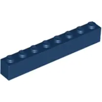 LEGO 50 pièces 3008 Brick 1x8 Part Basic briques 50 bleu foncé