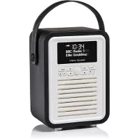 VQ View Quest Retro Mini Radio DAB/DAB+/Bt Banque d'énergie incluse, Noir