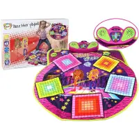 Leantoys Tapis de danse son et lumière à piles 91x93cm