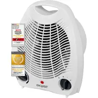 Exquisit Aérotherme HL 32025we | Puissance 2000 W | Taille de pièce adaptée 20 m² | 2 niveaux de puissance | Protection anti-basculement | Protection contre la surchauffe | Plastique