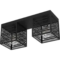 Eglo Plafonnier Piedritas noir - 2x E27