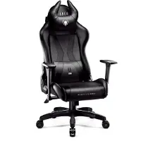 Diablo Chairs X-Horn Gaming Chair Office Chair 3D Armrests Ergonomic Design Neck/Lumbar Cushion Imitation Leather Rocking Function, Color : Black, Size Normal