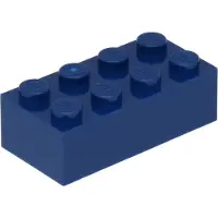 LEGO brique 2x4 3001 - 50 pièces bleu foncé