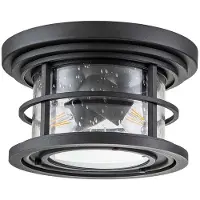 Elstead Lighting Plafonnier d'extérieur Feiss noir E27 40W Lighthouse