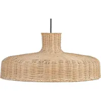 Beliani Lampe suspendue abat-jour en rotin naturel lampe artisanale boho design salon chambre à coucher