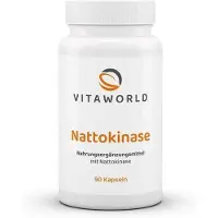 Vita-World GmbH Vitaworld Nattokinase | 90 gélules | 2000 FU | DRCAPS gastro-résistants | à base de soja fermenté | végétalien