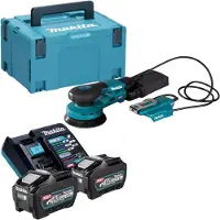 Makita BO 003 CGT201 Ponceuse excentrique sans fil 40 V max. 125 mm 3,0 mm course Brushless + 2x batterie 5,0 Ah + chargeur + Makpac