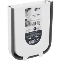 5five Simply Smart Poubelle rétractable 8l noir et blanc -