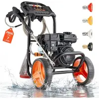 Vevor Nettoyeur Haute Pression à Essence 200 bar Laveuse Haute Pression Essence Débit Max. 7 L/min pour Voitures