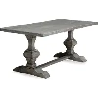 Casa Padrino Table de salle à manger de luxe en bois massif gris 180 x 90 x H. 76 cm - Table de cuisine rectangulaire en vieux bois non traité de haute qualité