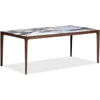 AEA Elégante table de salle à manger en bois d'un brun chaud pour une salle à manger moderne