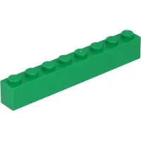 LEGO 100 pièces 3008 Brick 1x8 Part Basic Bricks 100 Vert