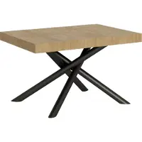 Itamoby - Table extensible 140/244x90 cm Famas chêne nature pieds anthracite
