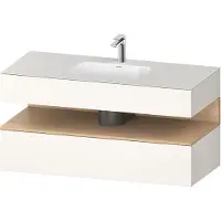 Duravit Collection One lavabo à encastrer avec meuble sous-vasque en console, 1200x550x600mm, niche en chêne naturel, QA4787030840000