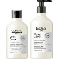 L'Oréal Shampooing détoxifiant métal 300 ml + Protecteur anti-dépôts détoxifiant métal 500 ml