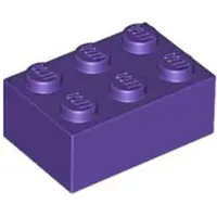 LEGO brique 2x3 3002 - 50 pièces violet foncé