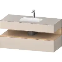 Duravit Collection One lavabo à encastrer avec meuble sous-vasque en console, 1200x550x600mm, niche en chêne naturel, QA4787030830000