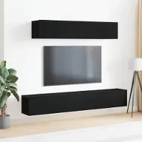 Prolenta Maison Exclusive - Ensemble meuble TV Montage mural Chêne noir Bois d'ingénierie