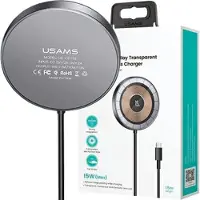 Usams Charge. Inductive Us-Cd183 Magnetic15W Aluminium Noir/Noir Cd183Cdx01