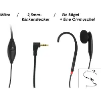 Geemarc Telecom CLHOOK5 Headset 2.5 mm Klinke schnurgebunden In Ear On Over Ear Schwarz