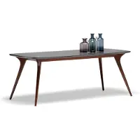 AEA Table de salle à manger moderne en bois d'un brun chaud