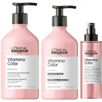 L'Oréal Shampooing Vitamino Color 500 ml + Après-shampooing Vitamino Color 500 ml + Vitamino Color 10 en 1 190 ml NOUVEAU