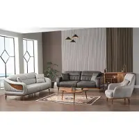 AEA Ensemble de canapé 3+3+1 places moderne Fauteuil Relax Style moderne 3pcs Luxe Salon
