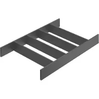 Hettich Range-couverts OrgaTray 630 Longueur nominale 500 mm, anthracite, Range-couverts, Gris