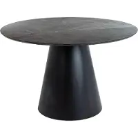 Feldmann-Wohnen Table de salle à manger, table de cuisine, couleur et dimensions au choix. Marbre gris/noir