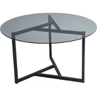Concept-Usine Table basse plateau en verre trempé MIA