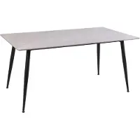 Feldmann-Wohnen Table de salle à manger / table de cuisine Rion Ceramic – Couleur et dimensions au choix – Marbre gris / noir