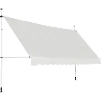 Costway Parasol extensible - Imperméable - Résistant aux UV - Réglable - Largeur 395 cm - Beige